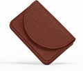 Business Card Holder，PU Leather Business Card Case Wallet Brown | Pocket Travel Name Card Case for Men and Women Gift，Portable Magnetic Business Card Carrier for Purse