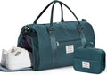 Gym Bag Womens Mens with Shoes Compartment and Wet Pocket Travel Duffel Bag for Women for Plane Sport Gym Tote Bags with Toiletry Bag Waterproof Weekend Overnight Carry on Bag Hospital Holdalls