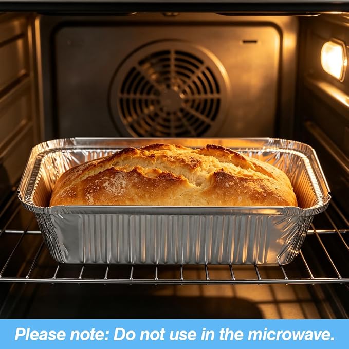 MOACOCK 100 Pack Aluminum Pans with Lids(8.5"×6"), 2.25lb Foil Pans with Board Lids, Disposable Take Out Food Containers, Foil Pans for Meal Prep Freezer Cooking Baking