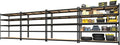 PrimeZone 4 Pack Storage Shelves 48" x 24" x 72", 5 Tier Adjustable Garage Storage Shelving, Heavy Duty Metal Storage Utility Rack Shelf Unit for Warehouse Pantry Closet Kitchen, Black