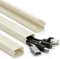 Hinged Cord Covers for Wires on Wall, 39in Self-Adhesive Wall Cord Cover | TV Cable Hider Wall Kit, Beige TV Cord Hider for Wall Mounted TV, Electrical Cable Raceway Cord Organizer, 3 X L13inW1.2H0.7