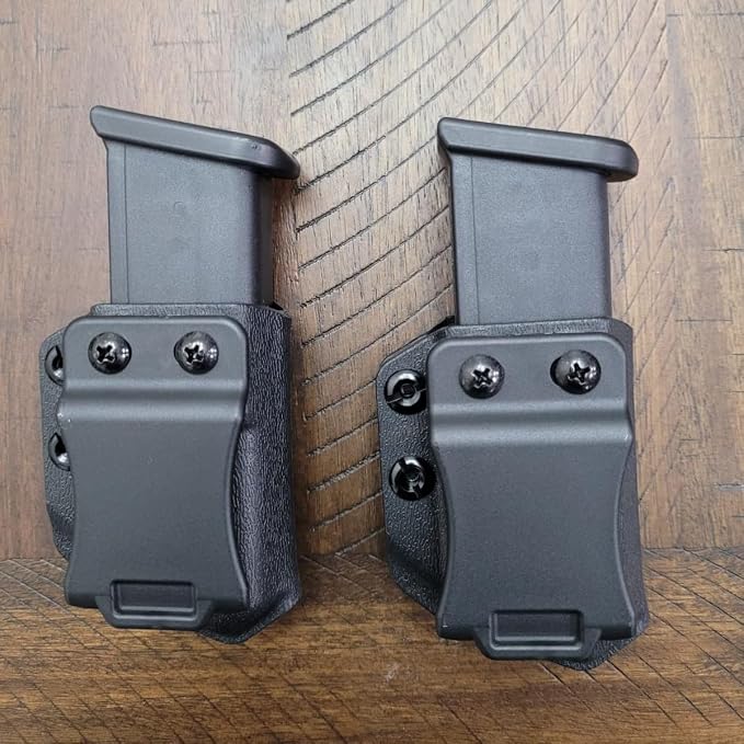 2 Pack IWB/OWB Mag Carrier Fits:9mm/.40 |.45ACP Double/Single Stack | for Right & Left Hand Ambidextrous Concealed Carry Magazine Holster
