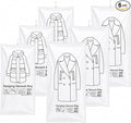 Hanging Vacuum Storage Bags for Clothes, Space Saver Bags for Coats and Winter Jackets, Seal Bags for Clothing, Large Vacuum Bags for Closet Storage, Travel & Seasonal Garment Organization