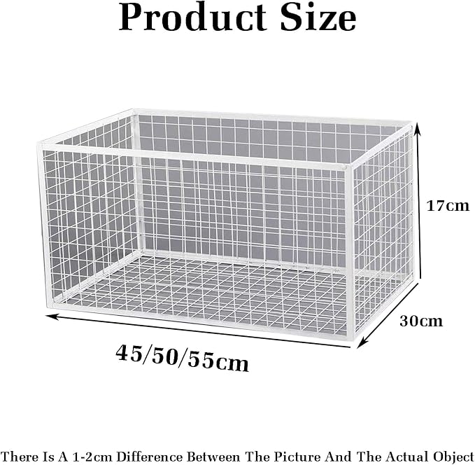 Stackable Pull Out Basket,Pull Out Cabinet Storage Basket,Wardrobe Storage Organiser,for Kitchen Office Wardrobes Cupboard Storage(55x30x17cm)