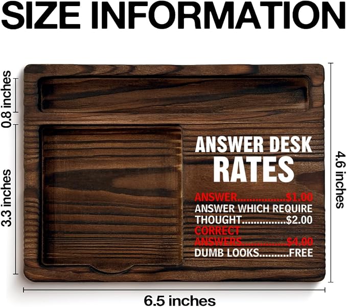 Funny Office Sticky Note Holder Humorous Sarcastic Gifts for Coworkers Employees Teammate Answer Desk Rates Self-Stick Note Pad Holders Office Cubicle Decor