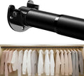 Closet Rod, 17-84 IN Closet Rods for Hanging Clothes, Black | Stepless Adjustable, Supports up to 66 lbs, Multiple Size Options, Easy Installation, Multi Purpose, Wall-Mounted