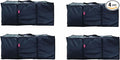 Large Moving Bags 4 Pack Black Heavy Duty Totes For Storage, Wrap Around Handles, Storage Bags for Space Saving,