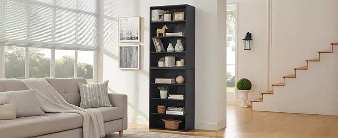 71" Durable Jewelry Armoire Organizer, Bedside Table with Adjustable, Vanity Organizer with Storage for Home Office, Black