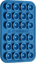 OCTOBUDDY Classic - Silicone Suction Phone Case Adhesive Mount - Hands-Free, Strong Grip Holder for Selfies & Videos - iPhone & Android Compatible - 2.25″ x 3.25″, Blue Ashes