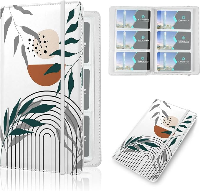 Floral Business Card Book Holder Organizer for Women, 240 Card Capacity, Stylish Name Card and Credit Card Holder for Professionals (Bohemia)