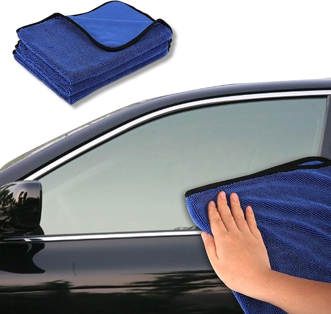 Longzhuo 3 Pack Microfiber Bath Towels, 15.7 x 15.7 Inches Microfiber Cleaning Cloth Towel Super Absorbent Microfiber Bath Towels, Streak Free Glass Window Car Mirror Bathroom, Perfect for Daily Use