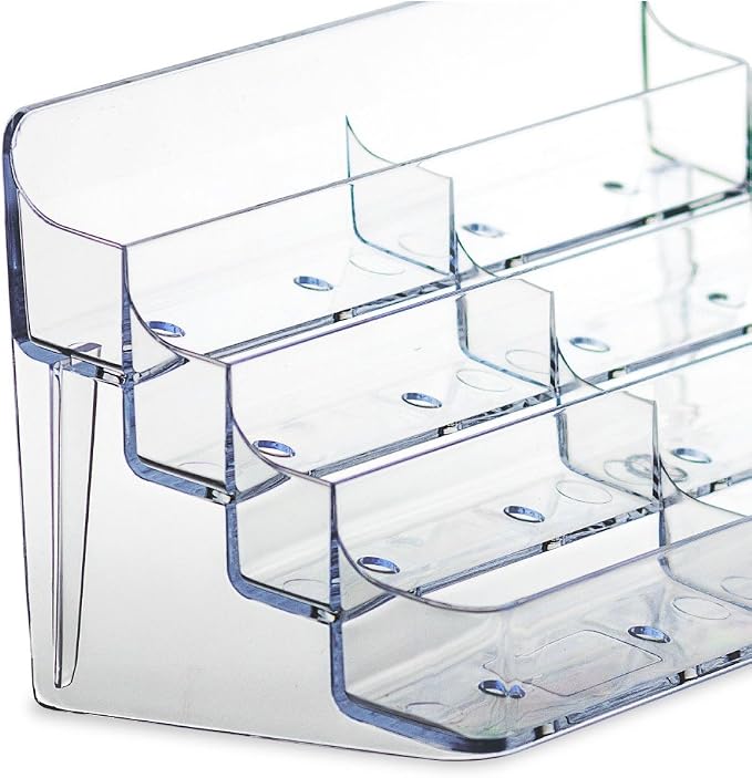 SOURCE ONE 8 Pocket Desktop Clear Acrylic Business Card Holder