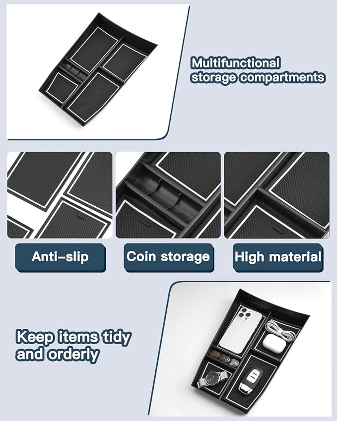 Ruiya 2021-2025 2026 Rogue Lower Console Organizer for 2026 Nissan Rogue Accessories ABS Material Under Console Organizer Compatible with 2021-2026 Nissan Rogue S/SL/SV/Platinum