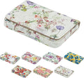 Business Card Holder，PU Leather Business Card Case Color Printing Pattern Card Holder Wallet，Pockets Magnetic Credit Card Holders for Men and Women - White Flowers