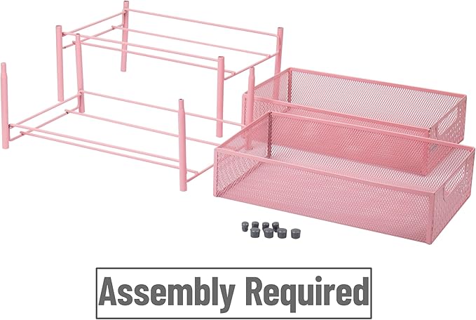 Mind Reader Accessory Organizer, Supply Storage, Desktop, Crafts, Office, Metal Mesh, Pink