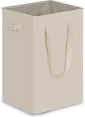 efluky Slim Laundry Basket, Narrow Laundry Hamper with Handles, Collapsible Dirty Clothes Hamper, Tall Laundry Bin for Laundry Room, Dorm and Bedroom, 90L Beige