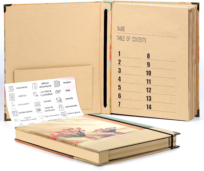 Important Document Organizer, Expanding File Folder for Important Papers, Emergency Binder, Birth Certificates, Social Security Cards, and Passports, Anti-Lost Binders, Graduation Gifts