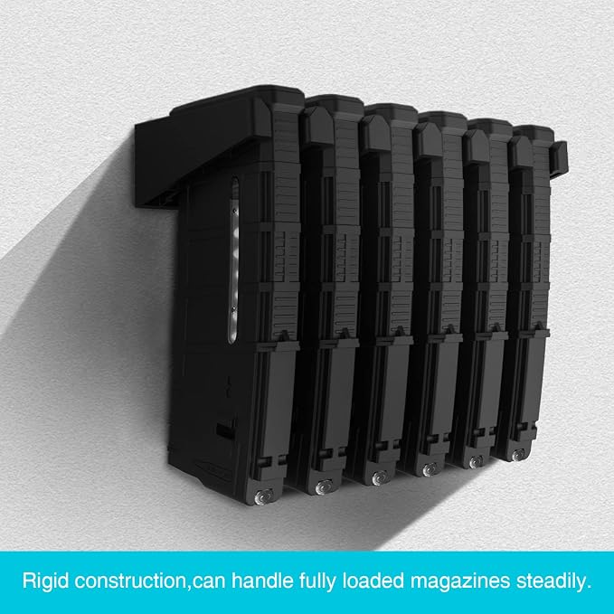 Solid ABS 6X Standard PMAG Wall Mount, Mag Holder, Home Magazine Storage Rack