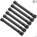 6 Pack Spring Tension Curtain Rod 8 to 12.5 Inch, DIY Mini Tension Rods No Drill for Slim Window Cupboard Closet Sidelights, Black
