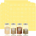 Spice Labels, 432Pcs Spice Labels Stickers 1.4in Waterproof Adhesive Round Preprinted Spice with Blank Label Tear Resistant Sticker for Kitchen Jars Caps Food Containers Organizers (Transparent)