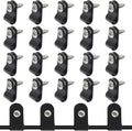 100 Pcs 1/8 Inch Black Nylon Cable Clip Wire Clamp | R-type, 3.3mm, Screw Mounting, Stainless Steel Screws Included, Wire Management