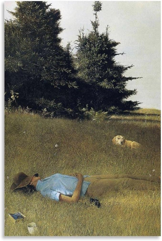 FFYunXia Andrew Wyeth Prints Wall Art Paintings Poster Distant Thunder Wall Art Aesthetic Canvas Painting Picture Living Room Decor Home Unframe 12x18inch(30x45cm)