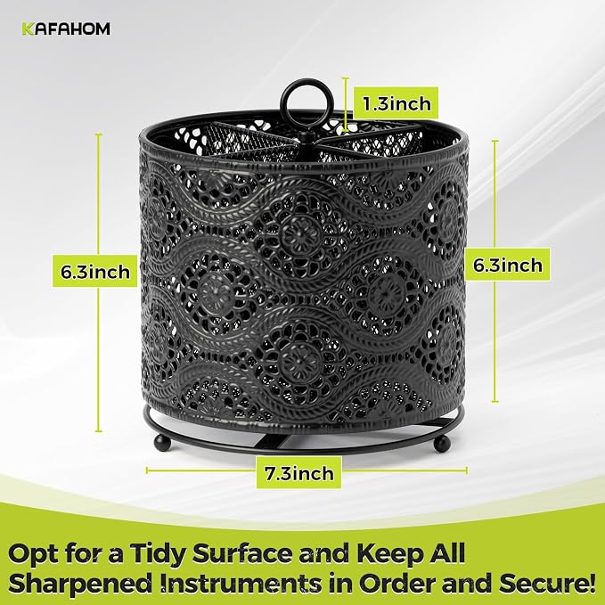 KAFAHOM Bucket Tool Organizer, Heavy Duty Metal Bucket Tool Caddy, Tool Storage for Garden, Construction, Carpenter, Electrician, Builder