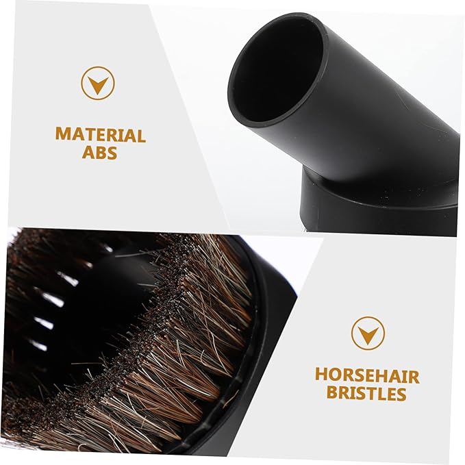 Zerodeko 2pcs Vacuum Cleaner Dusting Brush Attachment Eco-Friendly Horse Hair and Material Easy to Install and Detach for Home Cleaning and Dust Removal