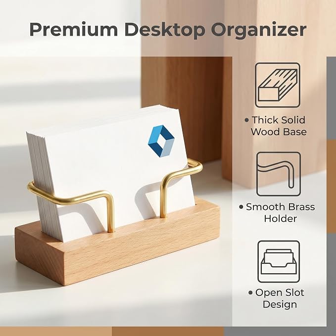 Business Card Holder for Desk,Card Display Stand for Office Reception Desktop Trade Show