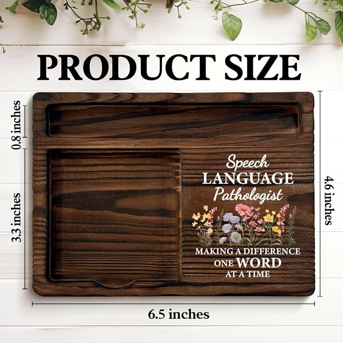 Speech Language Pathologist SLP Gifts for Women Coworker, Appreciation Gifts for Speech Therapist Pathologist Pathology SLP Post it Note Dispenser for Therapy Office Desk Decor