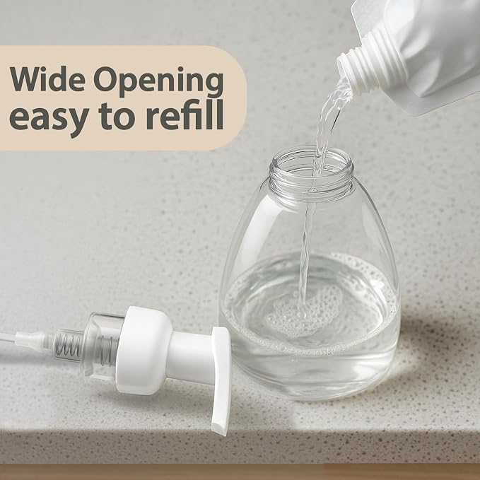 Bar5F 4-Pack Foaming Soap Dispenser Pump Bottle for Dr. Bronner's Castile Liquid Soap 8.5-Ounce