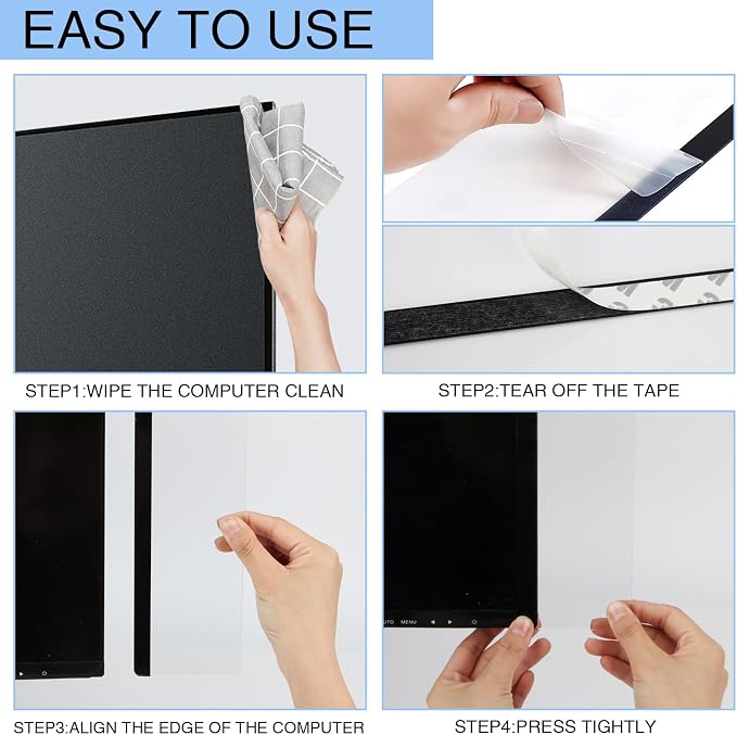 Office Desk Accessories 2pcs Multifunction Computer Monitor Memo Board - Transparent Computer Side Panel Memo Creative Monitor Side Panel Suitable for Office Home Desktop (Monitor Memo Board 14)