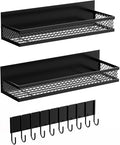 Magnetic Spice Rack for Refrigerator, 3 Pack Magnetic Shelf for Refrigerator, Movable Magnetic Basket is Used for Side Storage in Ovens, Microwaves, or Washing Machines