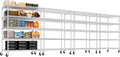 PrimeZone 5 Tier 48" Wx24''Dx81''H Wire Shelving with Wheels 3000lbs NSF Certified Storage Shelves Heavy Duty Metal Shelf Adjustable Rolling Rack Commercial Garage Restaurant Warehouse Chrome 4Pack