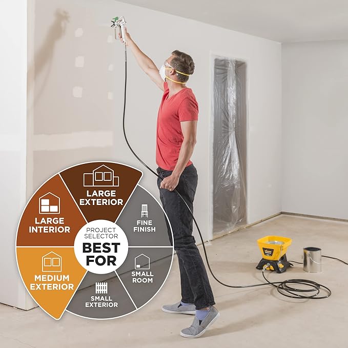 Wagner Spraytech Wagner 0580678 Control Pro 130 Power Tank Paint Sprayer, High Efficiency Airless with Low Overspray