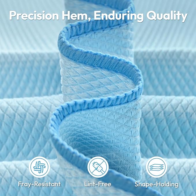 Microfiber Glass Cleaning Cloth 6 Pack - 15.5x15.5 Inch Lint Free Streak Free Polishing Cloth for Windows and Mirrors, Fish Scale Nano Cleaning Cloth for Car Window Detailing