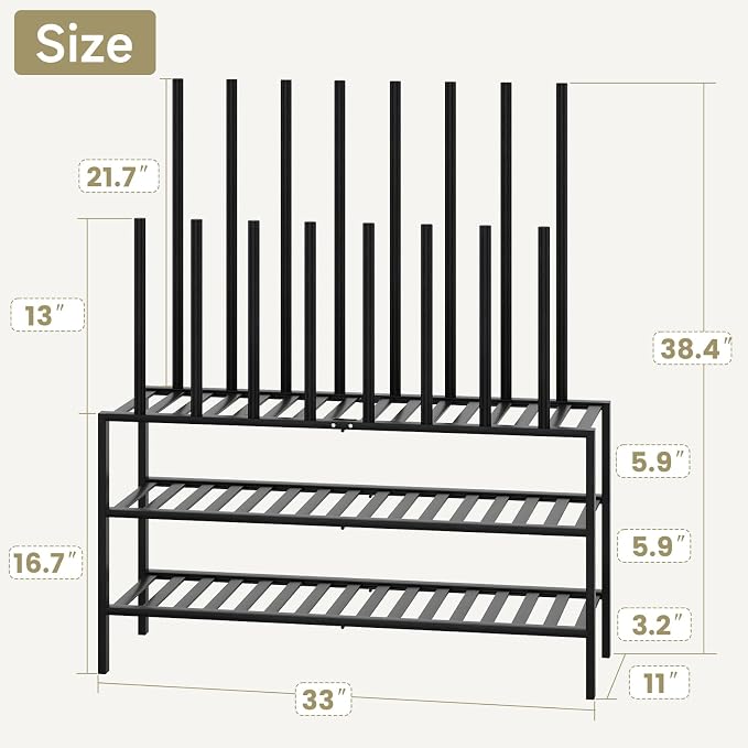 Detachable Boot Rack For Tall Boots Organizer,Outdoor Shoe Rack Storage | 3-Tier Multiuse Shoe Rack For Tall Boots,Closet Organizers And Entryway Storage,Suitable For All Seasons