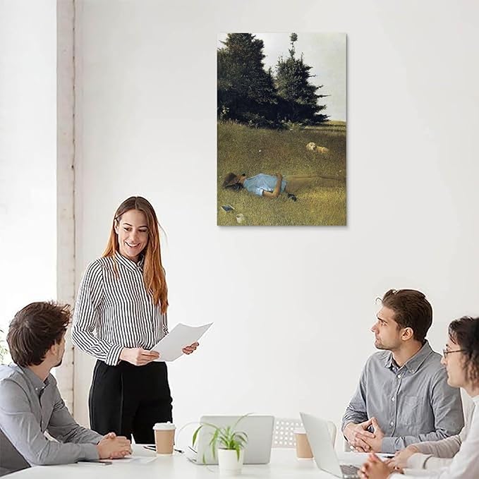 Andrew Wyeth Prints Wall Art Paintings Poster Distant Thunder Art Print Wall Photo Paint Hanging Picture Family Bedroom Decor Gift Unframe 16x24inch(40x60cm)
