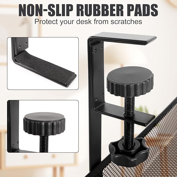 Under Desk Cable Management 26 inches Metal Cord Organizer No Drill Wire Management and Cord Organizer for Home Office Standing Desk