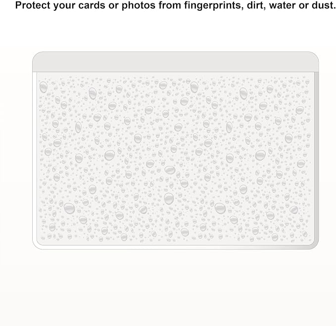 IMAGAME Clear Adhesive 3" x 5" Index Card Pockets, Labels Holders, 50 Pack | Top Open for Loading, Plastic Labels Holders, For Storage Bins and Library Card, Organizing and Protecting Cards, Photos