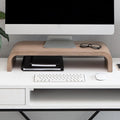 Anji Mountain Wood Monitor Stand Riser Desk Desktop Organizer Table for Home, Office Workspace, Laptop Riser, Ergonomic Design Stand for Gaming Setup, Biscotti