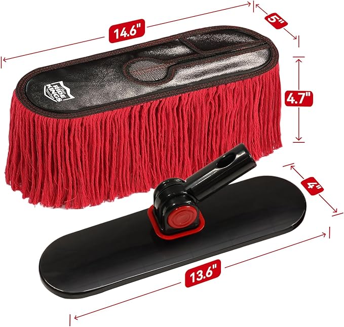 Fit Car Duster,Replacement Kit,Scratch Free Car Feather Duster for Truck,SUV,RV and Motorcycle,Wax Cotton Hair(2Mops & 1Board)