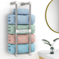 Towel Racks for Bathroom, STWWO Towel Storage for Small Bathroom 22inch, Stainless Steel Towel Rack Wall Mounted for Bath Towel, Brushed Nickel | Towel Storage for Small Bathroom Can Holds 4 Large Rolled Towels Bath