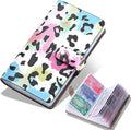 RFID Credit Card organizer, Business Card holder with 96 Card Slots, Gift Card Case for Managing Your Different Cards and Important Documents to Prevent Loss or Damage (Leopard Print)