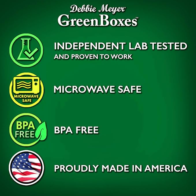 Debbie Meyer UltraLite GreenBox, Reusable Food Storage Containers with Lids | 32 Piece Set, BPA-Free Airtight Storage, FoodFresh Technology, Keeps Produce and Baked Goods Fresh Longer, Made in the USA