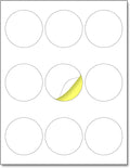 2.5 inch Round Labels Printable Circle Stickers - 8.5" x 11", 30 Sheets | Laser/Inkjet Printing, comes with Print Templates
