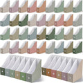 Colarr 48 Pcs Cardboard Magazine Holders 12 Colors Magazine Storage Box with Label Stickers File Folder Book Holder for Desk Desktop Document for School (Morandi Color)