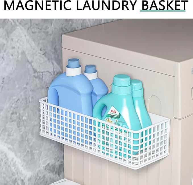 Buyyyit Magnetic Basket Magnetic Fridge Organizer Magnetic Pencil Holder Whiteboard Accessories Home Kitchen Organization (Black-Low)