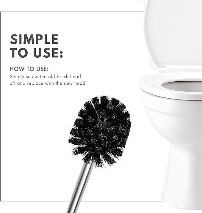 Toilet Brush Replacement Heads for ToiletTree Product Brushes (3)