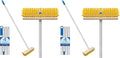 LOLA Deck Scrub Brush Outdoor Broom, Durable Bristles Remove Dirt, Grime, Grout, Leaves, Snow on Patios, Decks, Wet or Dry, 2 Pack